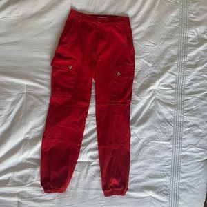 fashion nova red joggers